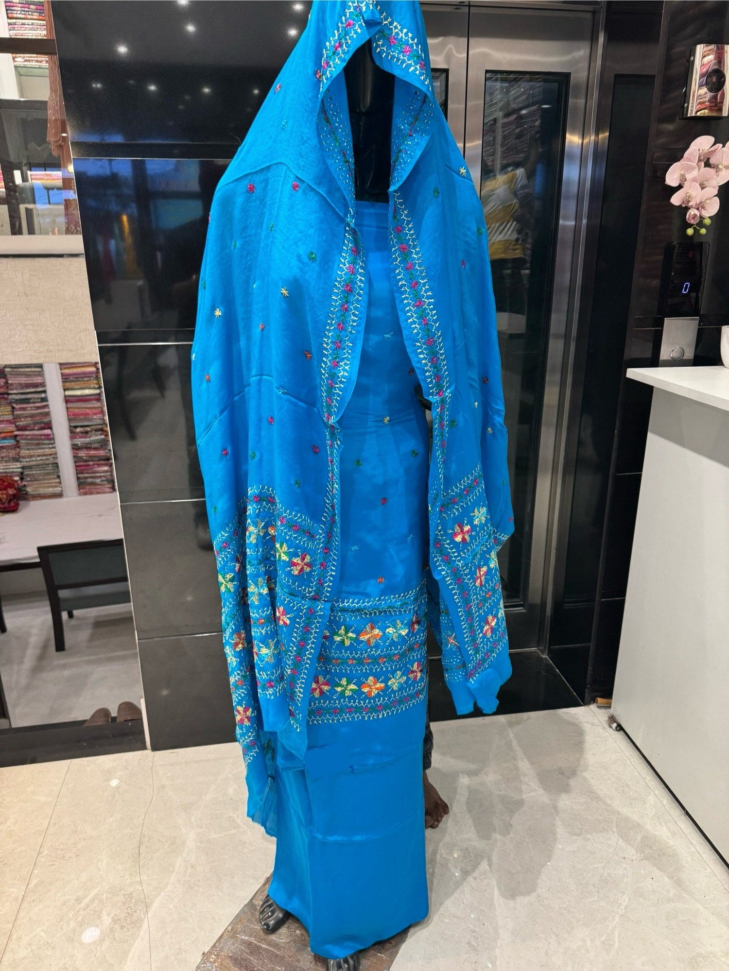 Choti Tikki Tradition Ferozi Phulkari Suit